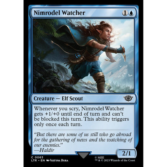 Nimrodel Watcher, common, 63, Magic the Gathering, The Lord of the Rings: Tales of Middle-earth