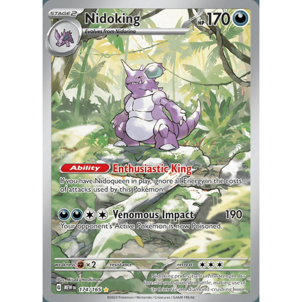 Nidoking Illustration Rare 174/165 Pokemon Card Game Pokémon 151