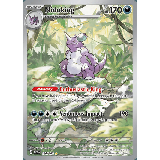 Nidoking Illustration Rare 174/165 Pokemon Card Game Pokémon 151