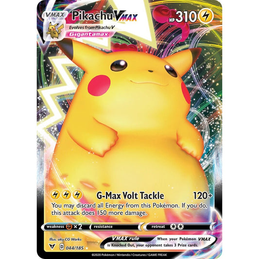 Pikachu VMAX Holo Rare VMAX 044/185 Pokemon Card Game Vivid Voltage