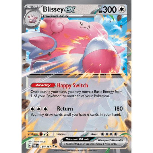 Blissey ex Double Rare 134/167 Pokemon Card Game Twilight Masquerade