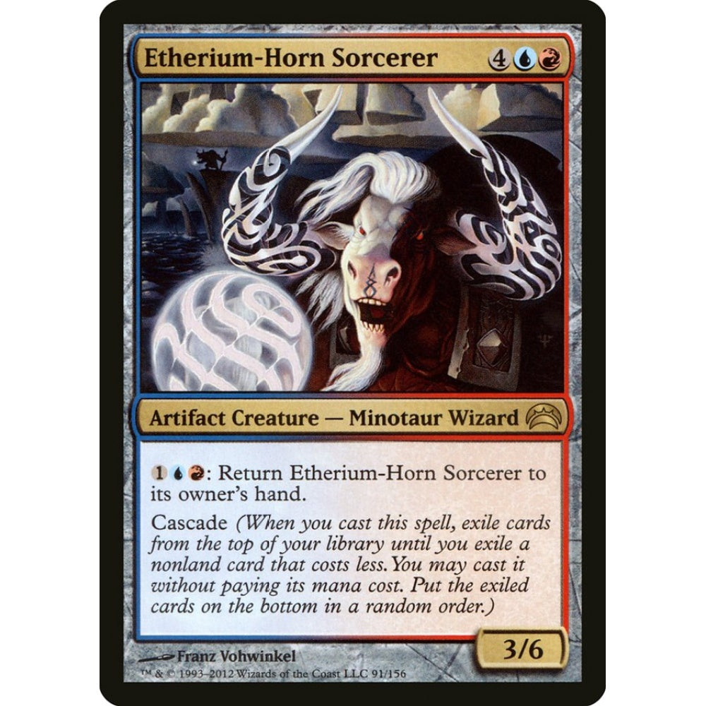 Etherium-Horn Sorcerer rare 91 Magic the Gathering Planechase 2012