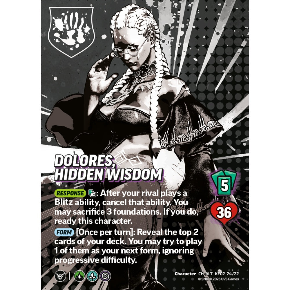 Dolores, Hidden Wisdom 24/22 KF02 Universus The King of Fighters XV: Challenger Series: Team Rival Character CH-ALT