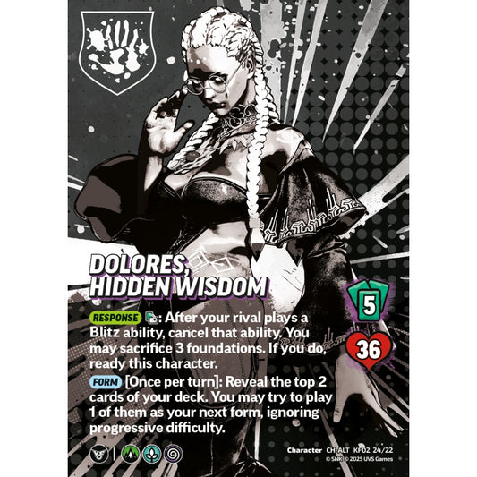 Dolores, Hidden Wisdom 24/22 KF02 Universus The King of Fighters XV: Challenger Series: Team Rival Character CH-ALT