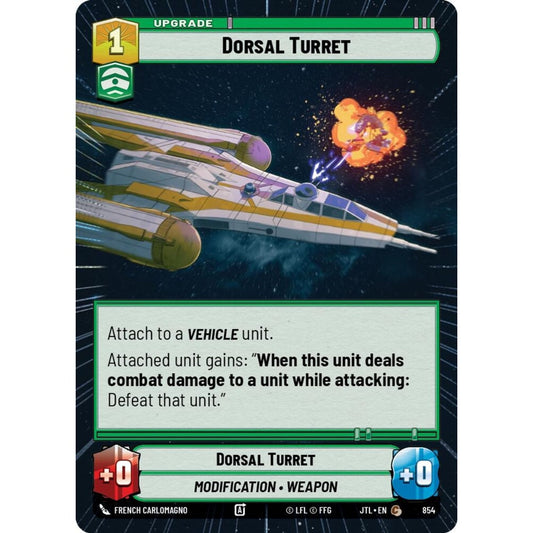 Dorsal Turret, C, JTL 854) Hyperspace Foil, Star Wars Unlimited