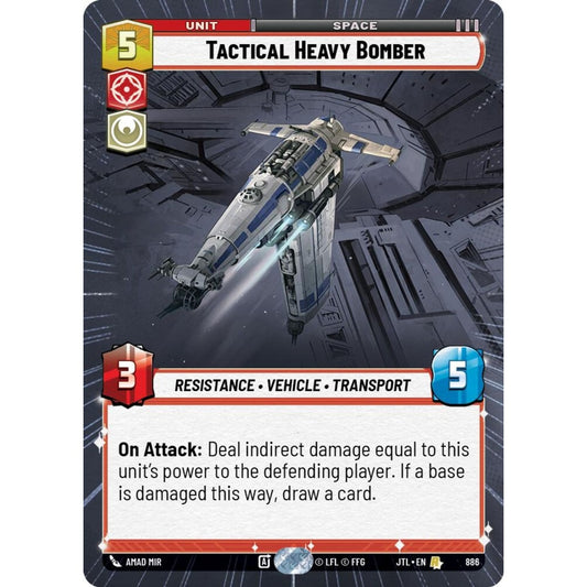 Tactical Heavy Bomber, R, JTL 886) Hyperspace Foil, Star Wars Unlimited