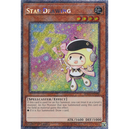 Star Drawing RA04-EN199 QCR Quarter Century Secret Rare Yu-Gi-Oh Quarter Century Stampede in Art