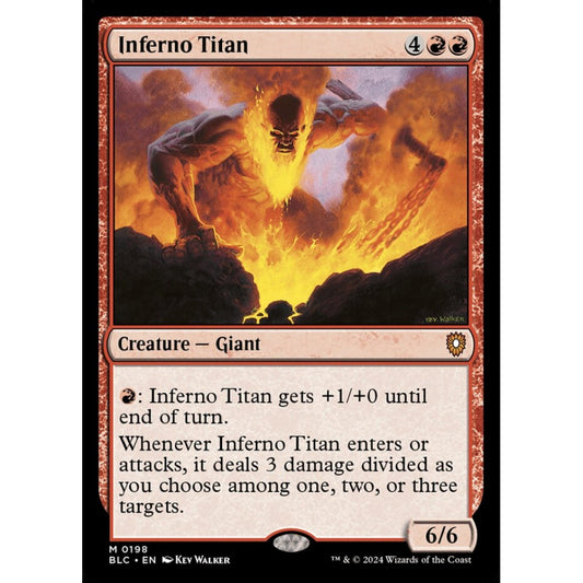 Inferno Titan, 198, mythic, Magic: The Gathering, Bloomburrow