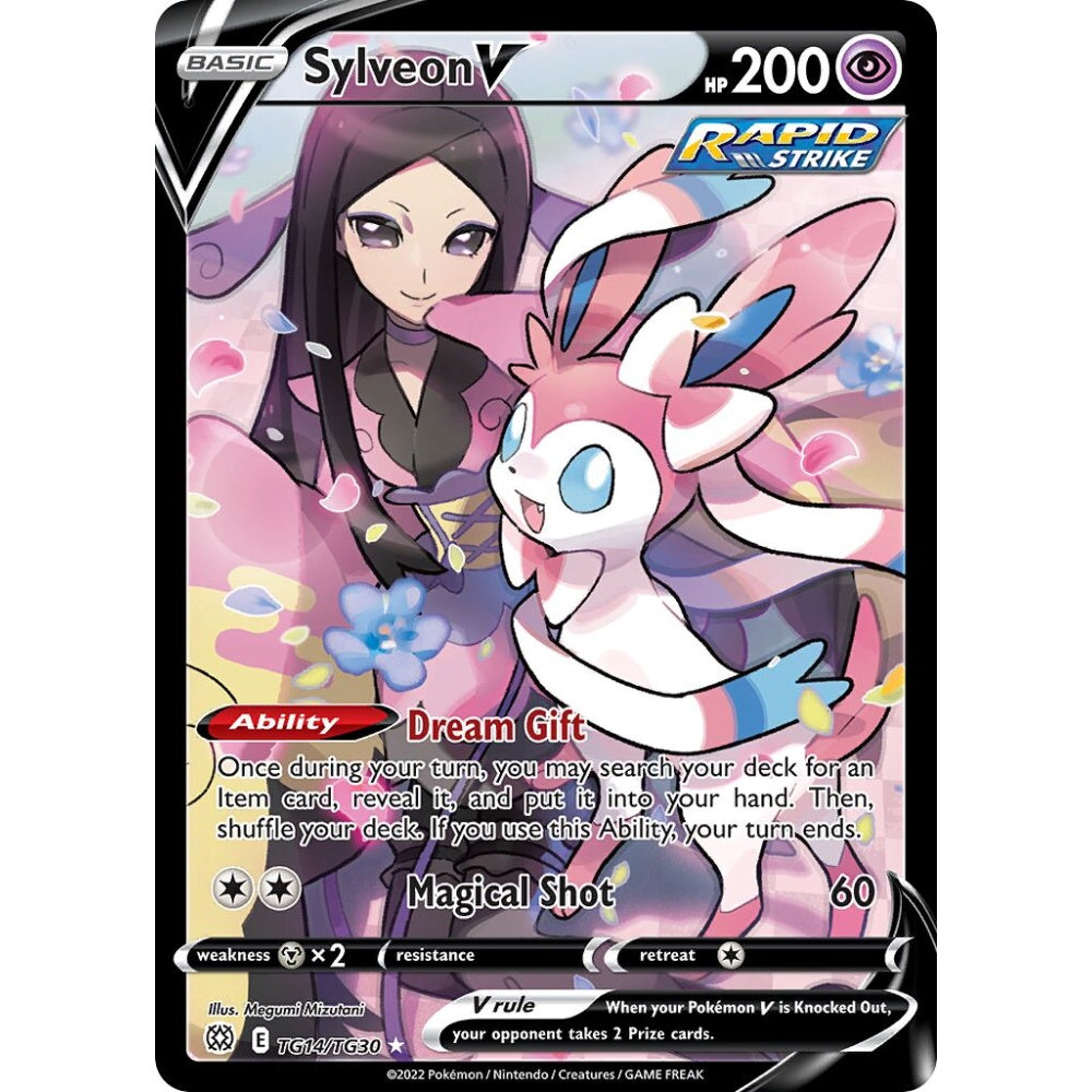 Sylveon V Holo Rare V TG14/TG30 Pokemon Card Game Brilliant Stars
