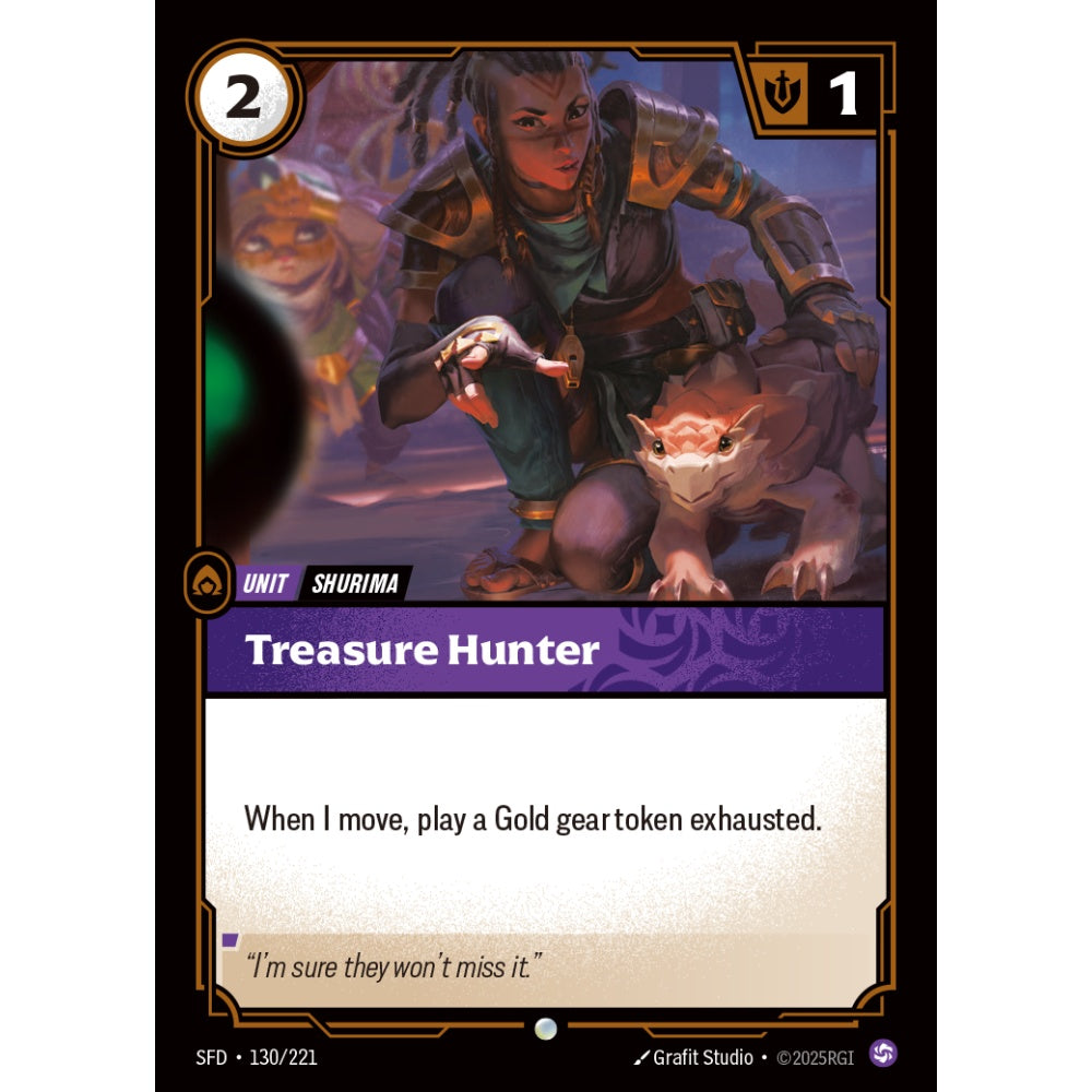 Treasure Hunter SFD-130/221 Riftbound Card Game Spiritforged Common