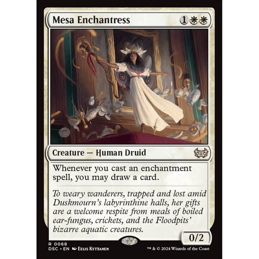 Mesa Enchantress, 68, rare, Magic: The Gathering, Duskmourn: House of Horror