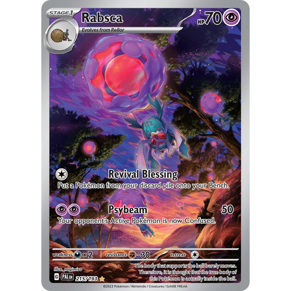Rabsca Illustration Rare 215/193 Pokemon Card Game Paldea Evolved