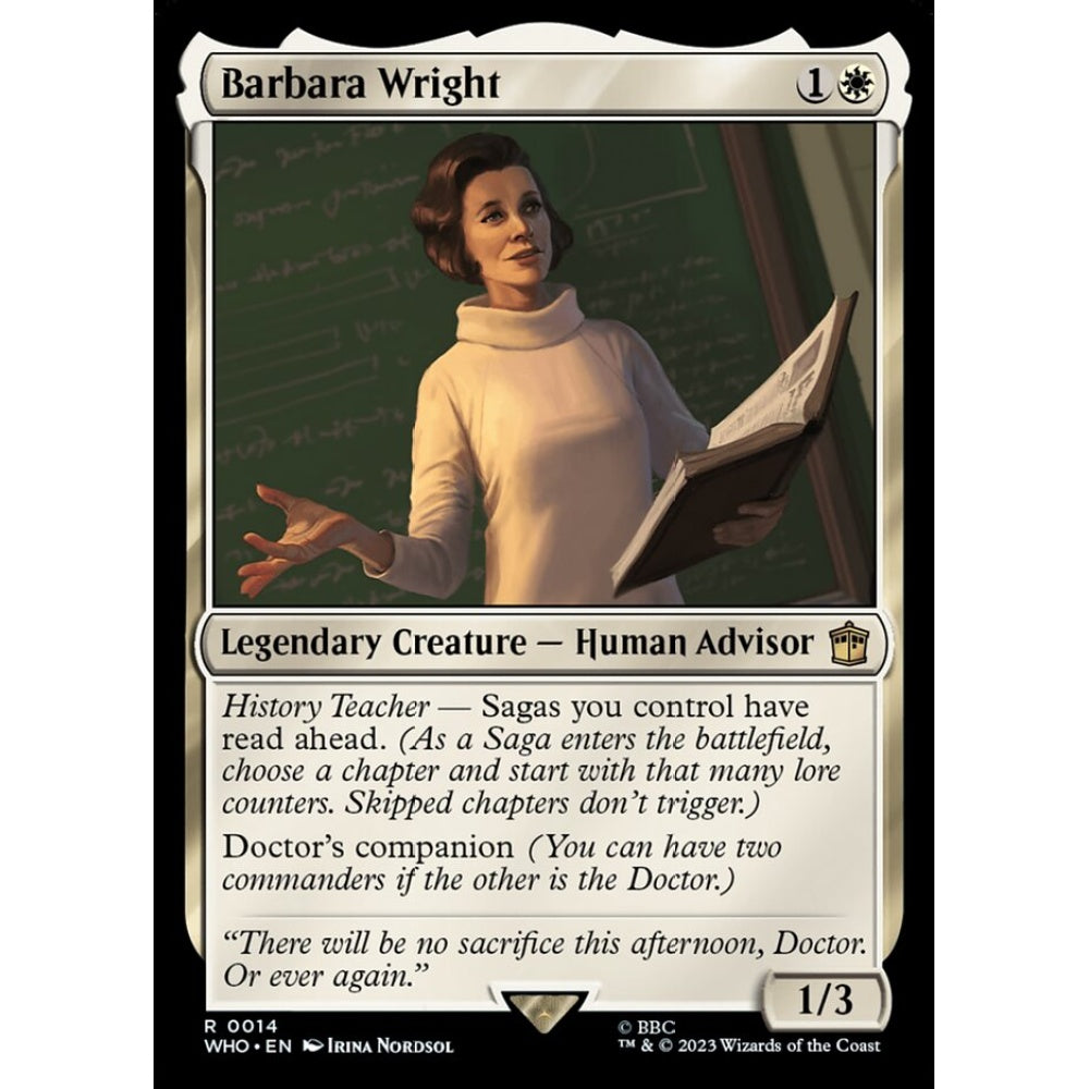 Barbara Wright rare 14 Magic the Gathering Doctor Who