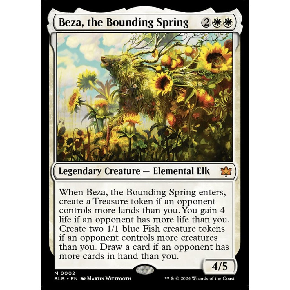 Beza, the Bounding Spring, 2, mythic, Magic: The Gathering, Bloomburrow