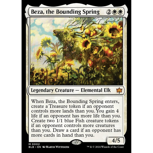 Beza, the Bounding Spring, 2, mythic, Magic: The Gathering, Bloomburrow