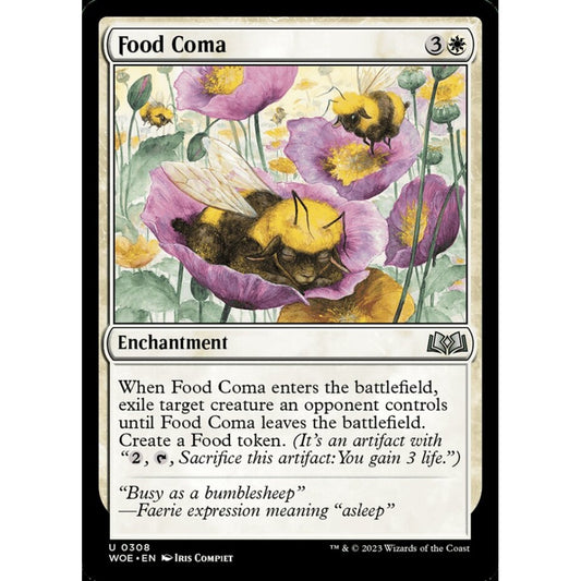 Food Coma, uncommon, 308, Magic the Gathering, Wilds of Eldraine