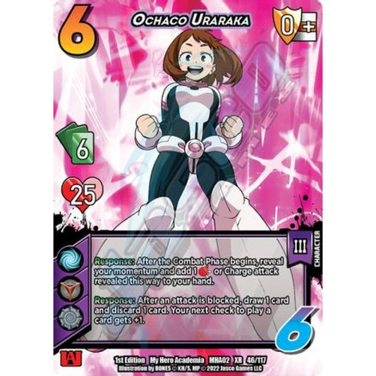 Ochaco Uraraka, 46/117, XR, UniVersus, MHA02 Crimson Rampage