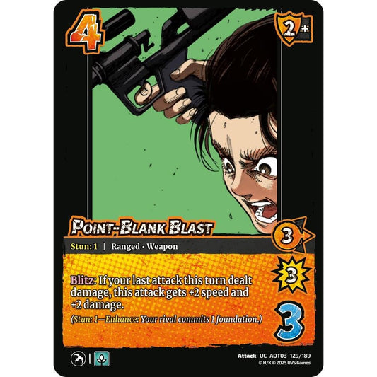 Point-Blank Blast 129/189 AOT03 Universus Attack on Titan: Apocalypse Attack UC