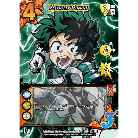 Velocity Punch, 63/180, XR, UniVersus, MHA01 My Hero Academia