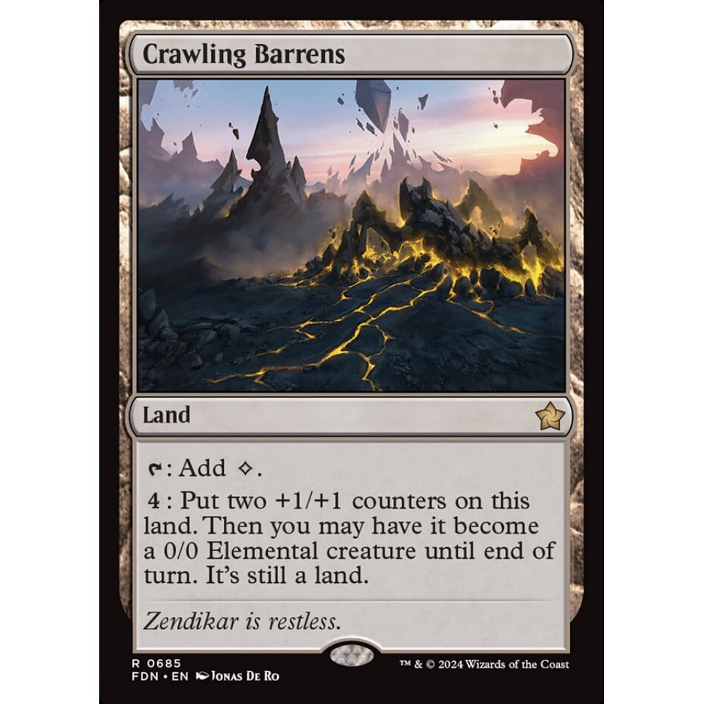 Crawling Barrens, 685, rare, Magic: The Gathering, Foundations