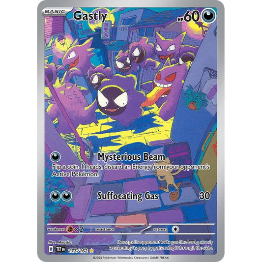Gastly Illustration Rare 177/162 Pokemon Card Game Temporal Forces
