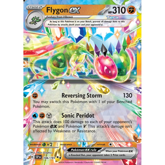 Flygon ex Double Rare 106/191 Pokemon Card Game Surging Sparks