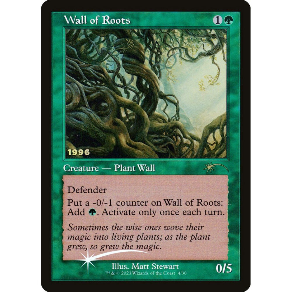 Wall of Roots rare 4 Magic the Gathering 30th Anniversary Play Promos