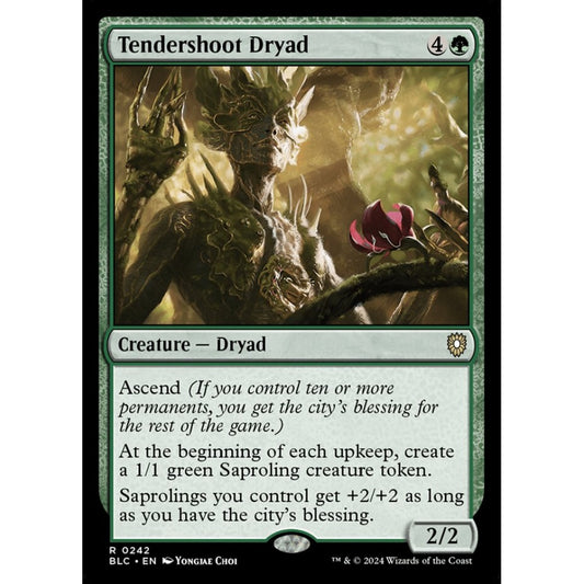 Tendershoot Dryad, 242, rare, Magic: The Gathering, Bloomburrow