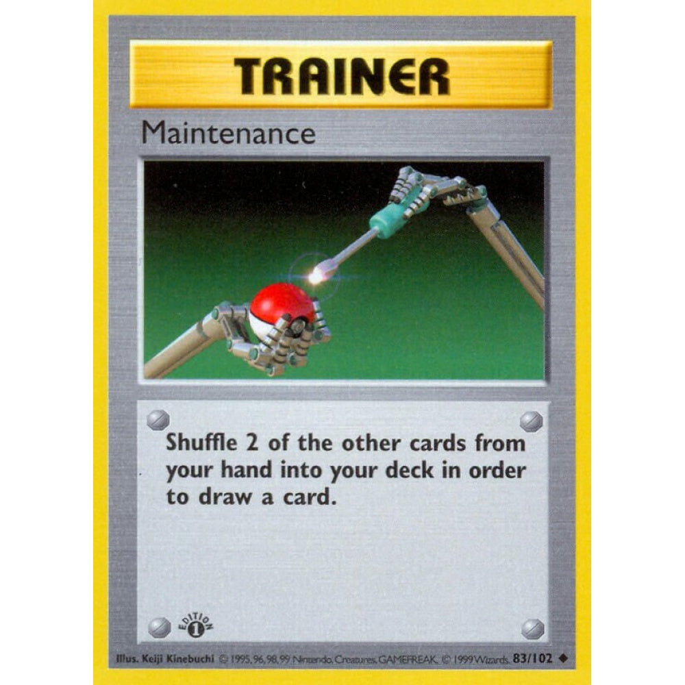 Maintenance Uncommon 83/102 Pokemon Card Game Base Set