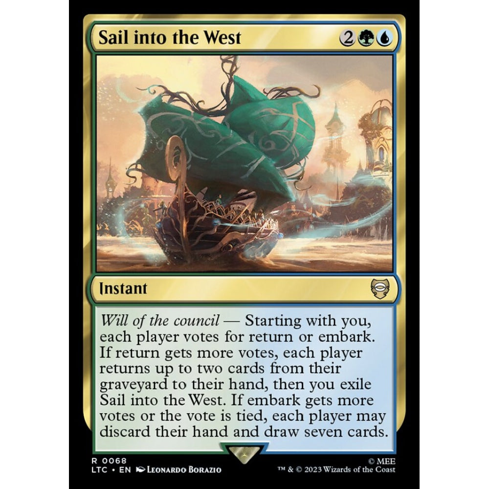 Sail into the West, rare, 68, Magic the Gathering, Tales of Middle-earth Commander
