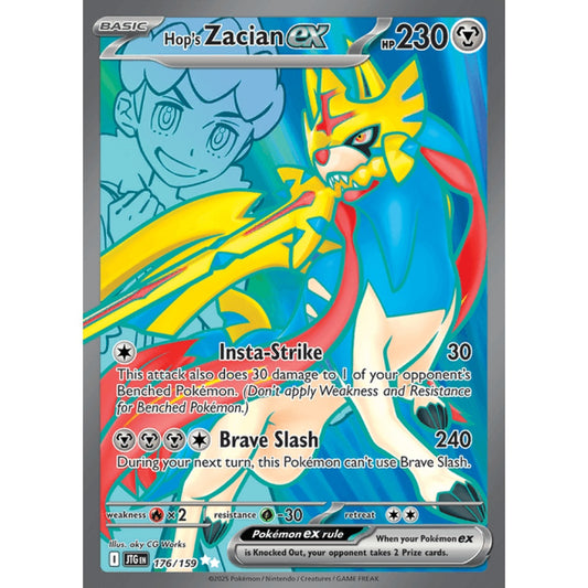 Hop's Zacian ex Full Art 176/159 Pokemon Card Game Journey Together