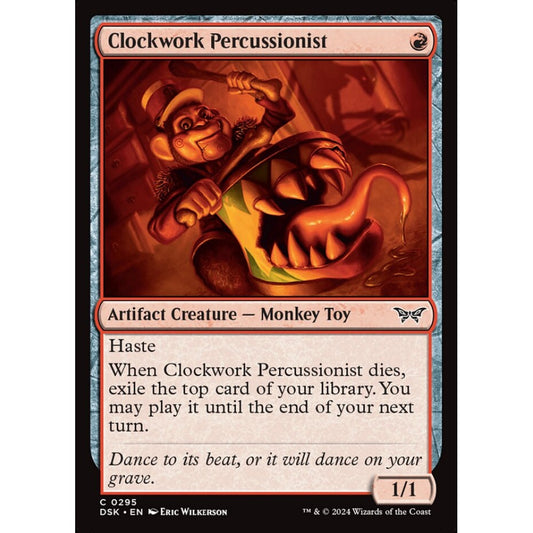 Clockwork Percussionist, 295, common, Magic: The Gathering, Duskmourn: House of Horror