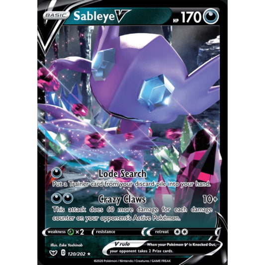 Sableye V Double Rare 120/202 Pokemon Card Game Sword & Shield