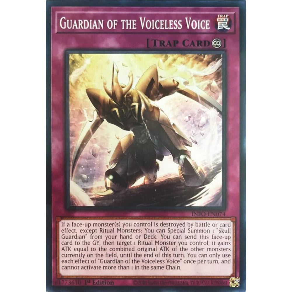 Guardian of the Voiceless Voice INFO-EN074 Common Yu-Gi-Oh The Infinite Forbidden