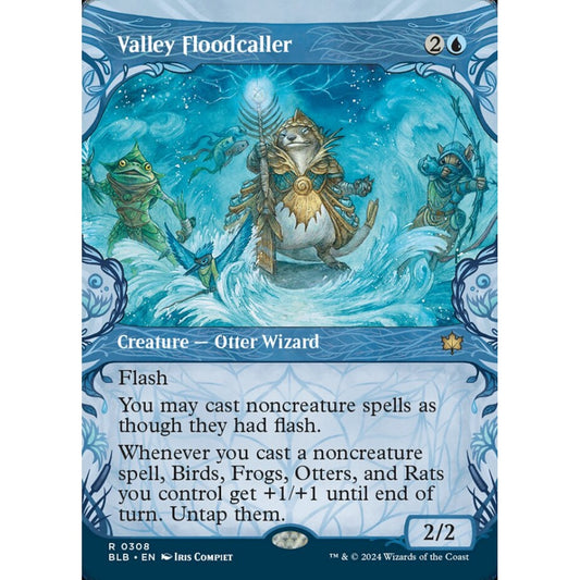 Valley Floodcaller, 308, rare, Magic: The Gathering, Bloomburrow