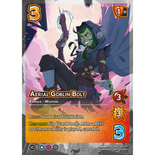Aerial Goblin Bolt, 182/211, CR02, Universus, Critical Role: Heroes Of Exandria, Attack, UR