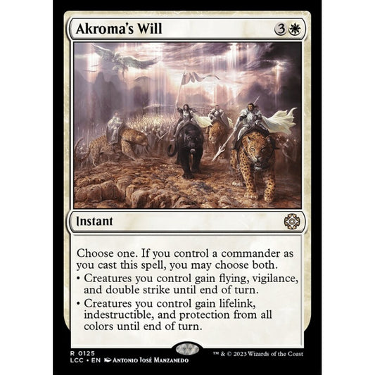 Akroma's Will, rare, 125, Magic the Gathering, The Lost Caverns of Ixalan Commander