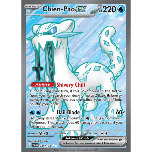Chien-Pao ex Full Art 236/193 Pokemon Card Game Paldea Evolved