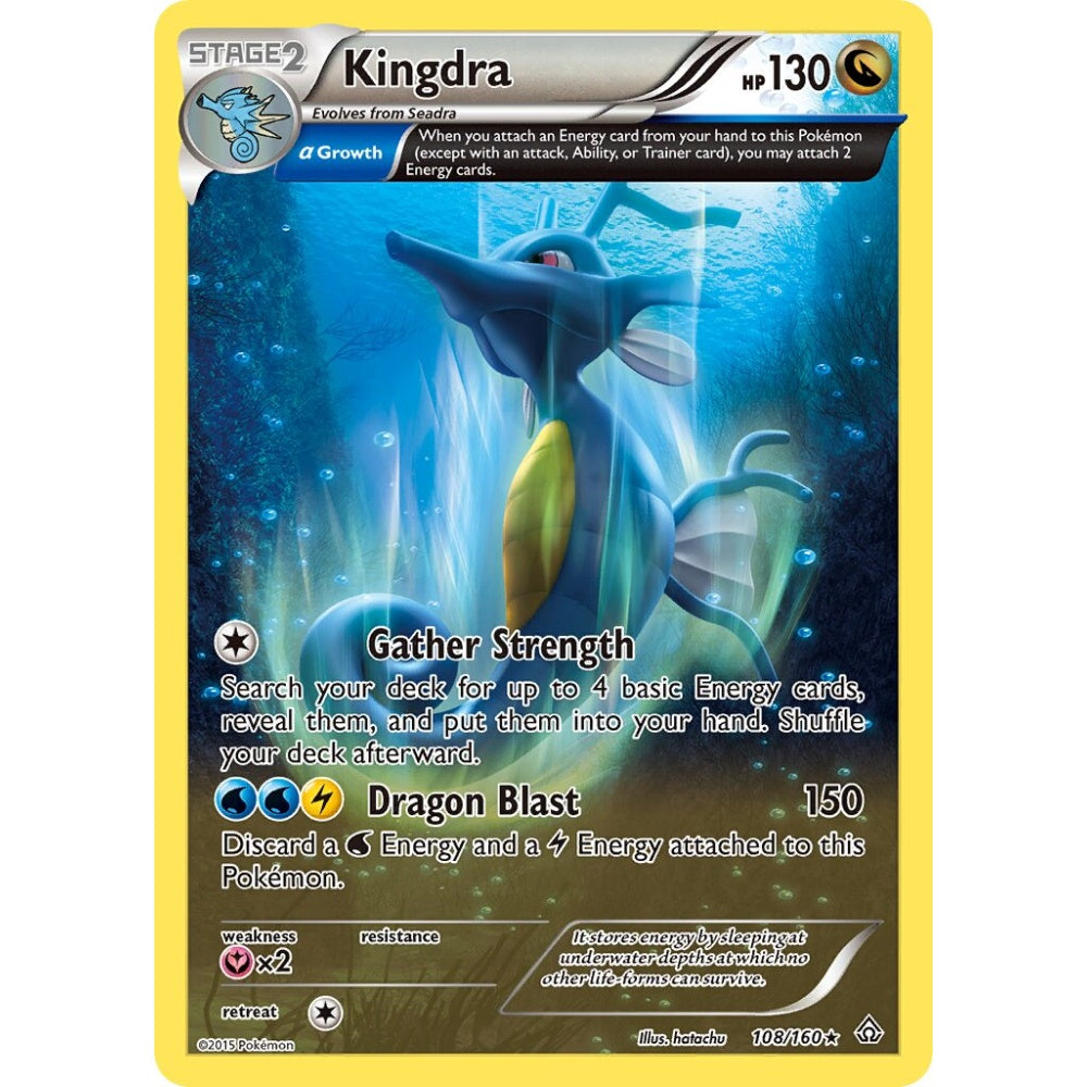 Kingdra Rare Holo 108/160 Pokemon Card Game Primal Clash