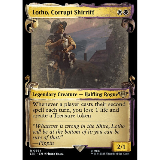 Lotho, Corrupt Shirriff, rare, 664, Magic the Gathering, The Lord of the Rings: Tales of Middle-earth