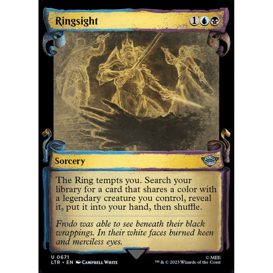 Ringsight, uncommon, 671, Magic the Gathering, The Lord of the Rings: Tales of Middle-earth