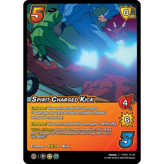 Spirit Charged Kick, 15/39, C, UniVersus, Yu Yu Hakusho: Dark Tournament