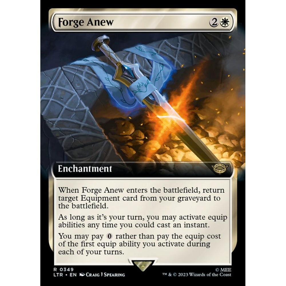 Forge Anew, rare, 349, Magic the Gathering, The Lord of the Rings: Tales of Middle-earth