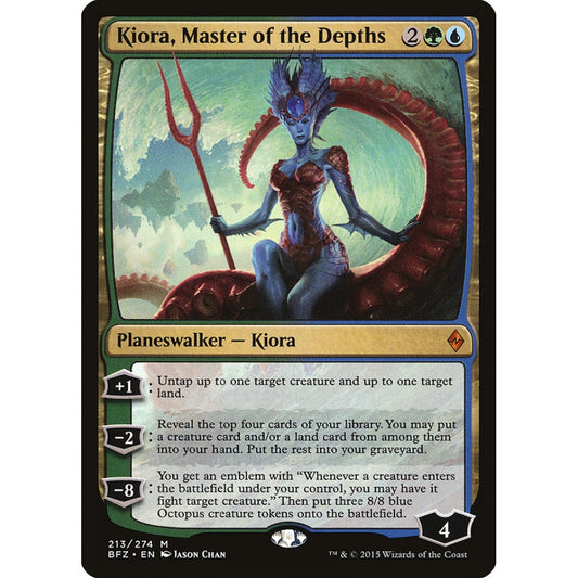 Kiora, Master of the Depths mythic 213 Magic the Gathering Battle for Zendikar