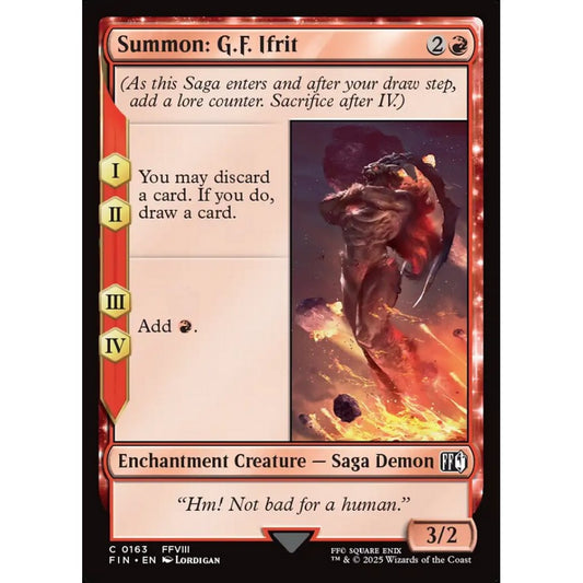 Summon: G.F. Ifrit common 163 Magic the Gathering Final Fantasy