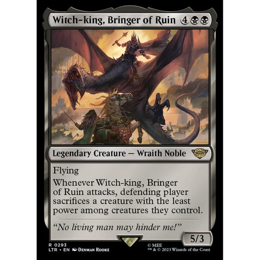 Witch-king, Bringer of Ruin, rare, 293, Magic the Gathering, The Lord of the Rings: Tales of Middle-earth