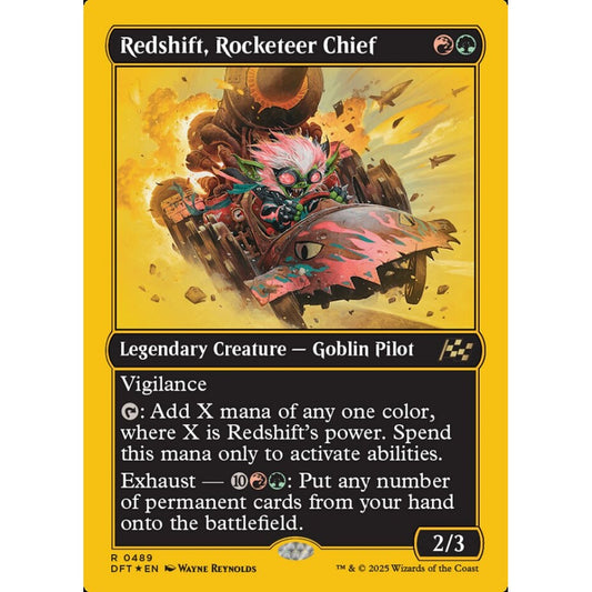 Redshift, Rocketeer Chief, 489, rare, Magic: The Gathering, Aetherdrift