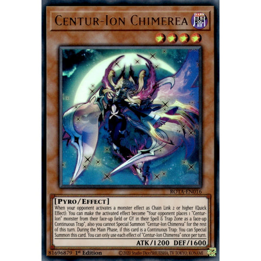 Centur-Ion Chimerea ROTA-EN016 Ultra Ultra Rare Yu-Gi-Oh Rage of the Abyss in Art