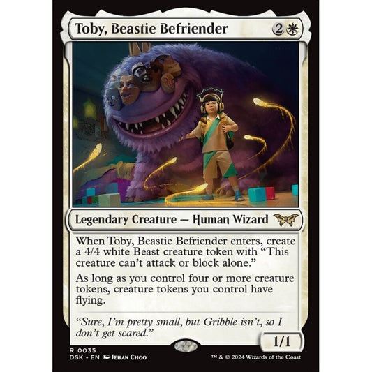Toby, Beastie Befriender, 35, rare, Magic: The Gathering, Duskmourn: House of Horror
