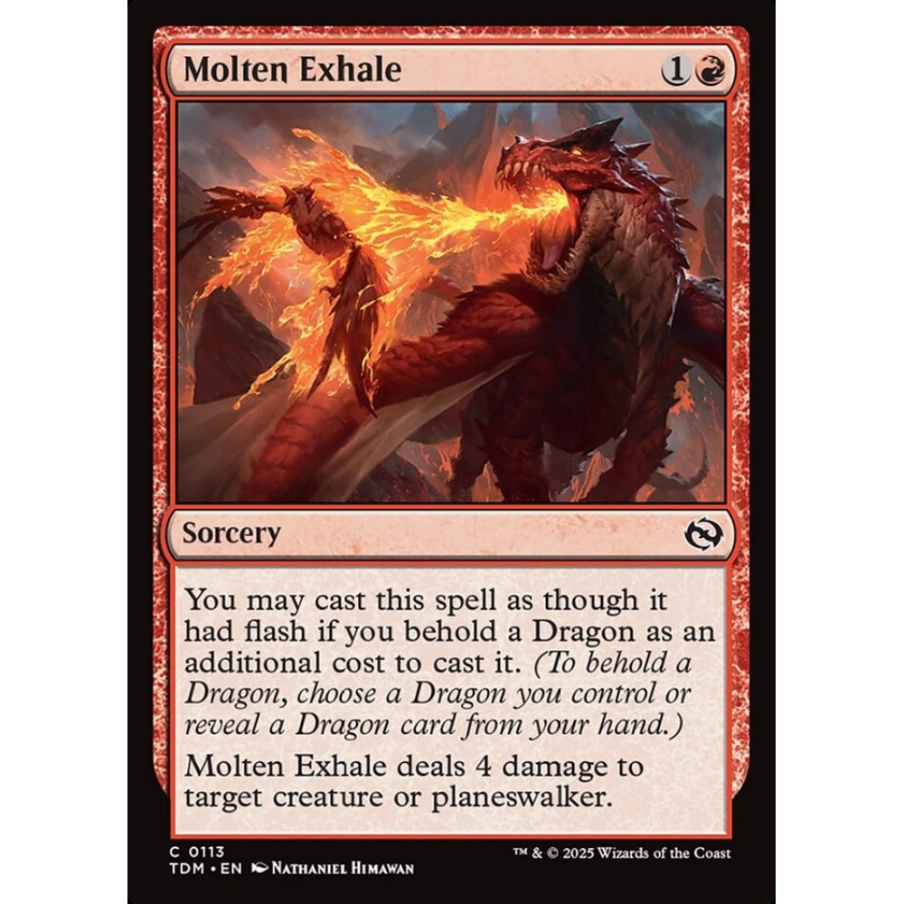 Molten Exhale common 113 Magic the Gathering Tarkir: Dragonstorm
